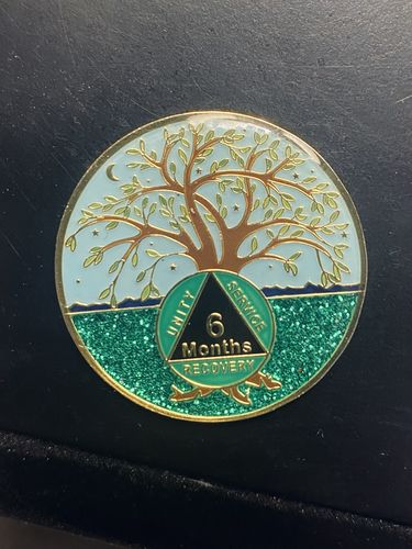 Customer photo review of 1 to 60 Year Tree of Life Specialty AA Recovery Medallion - Tri-Plated Chip/Coin