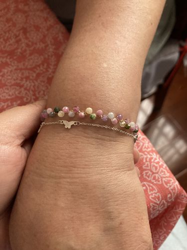 Customer photo review of Pulsera Turmalina cuarzos naturales