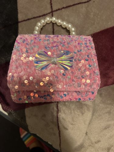 Customer photo review of Cute Bow Sequin Princess Crossbody Handbag