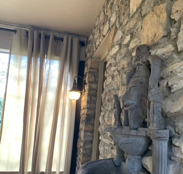 Customer photo review of Waterproof Grommet Top Patio Curtain 1 Panel