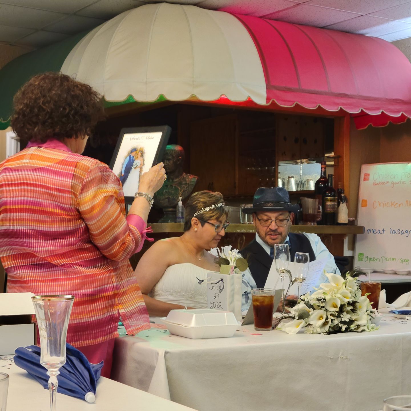 Customer photo review of Custom Newly Married Anniversary Wedding Couple Portrait