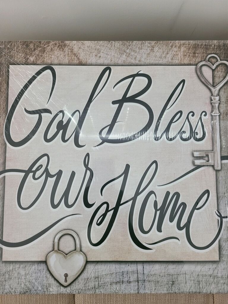 Customer photo review of "God Bless Our Home" Premium Canvas