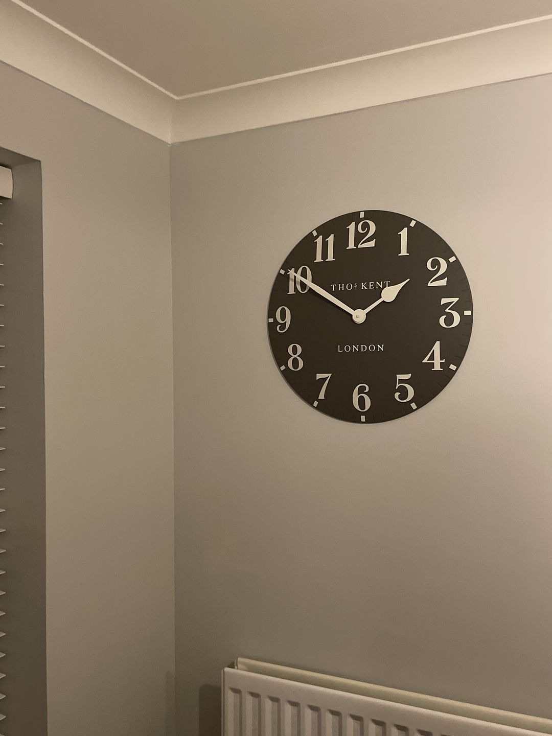 Customer photo review of Thomas Kent London. Arabic Wall Clock 20" (51cm) Dolphin Grey