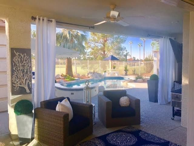 Customer photo review of Waterproof Grommet Top Patio Curtain 1 Panel