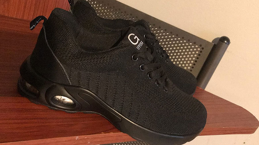 Customer photo review of DS9192 Comfortable Steel Toe Shoes Anti Fatigue Black