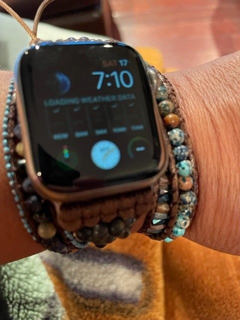 Customer photo review of Serene Ocean Apple Watch Strap