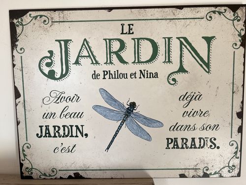Customer photo review of Joie dans le jardin – Outdoor-Pancarte de porte