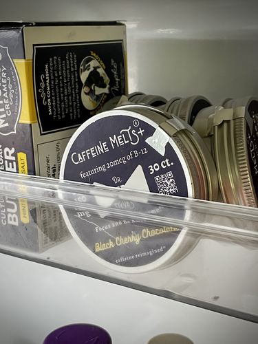 Customer photo review of Black Cherry Chocolate Caffeine Melts® PLUS (150mg + 20mcg B12)