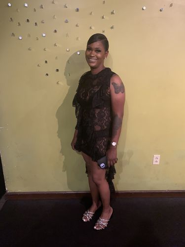 Customer photo review of Floral Lace Elegant Irregular Mini Dress