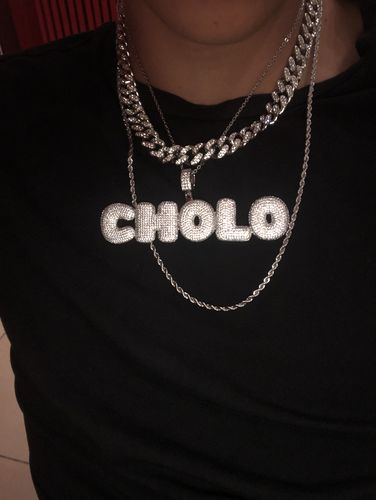 Customer photo review of Pendente Personalizzato Icy - Silver