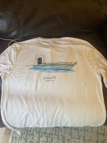 Customer photo review of Dri-Fit Custom Boat Shirts (Front & Back)