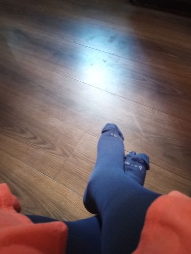 Customer photo review of Knee-High Compression - Dark Blue