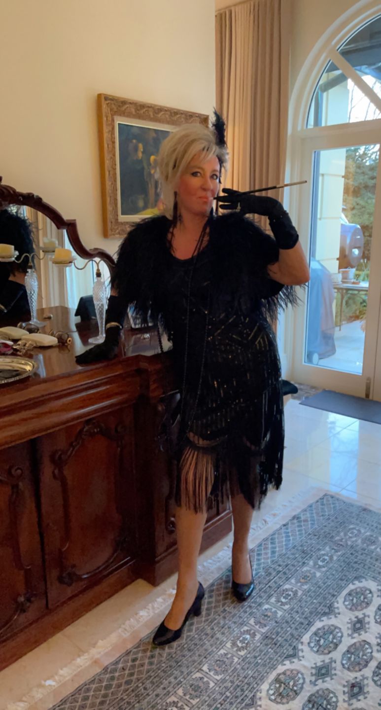 Customer photo review of 1920s Black Beaded Sequin Stella Flapper Dress