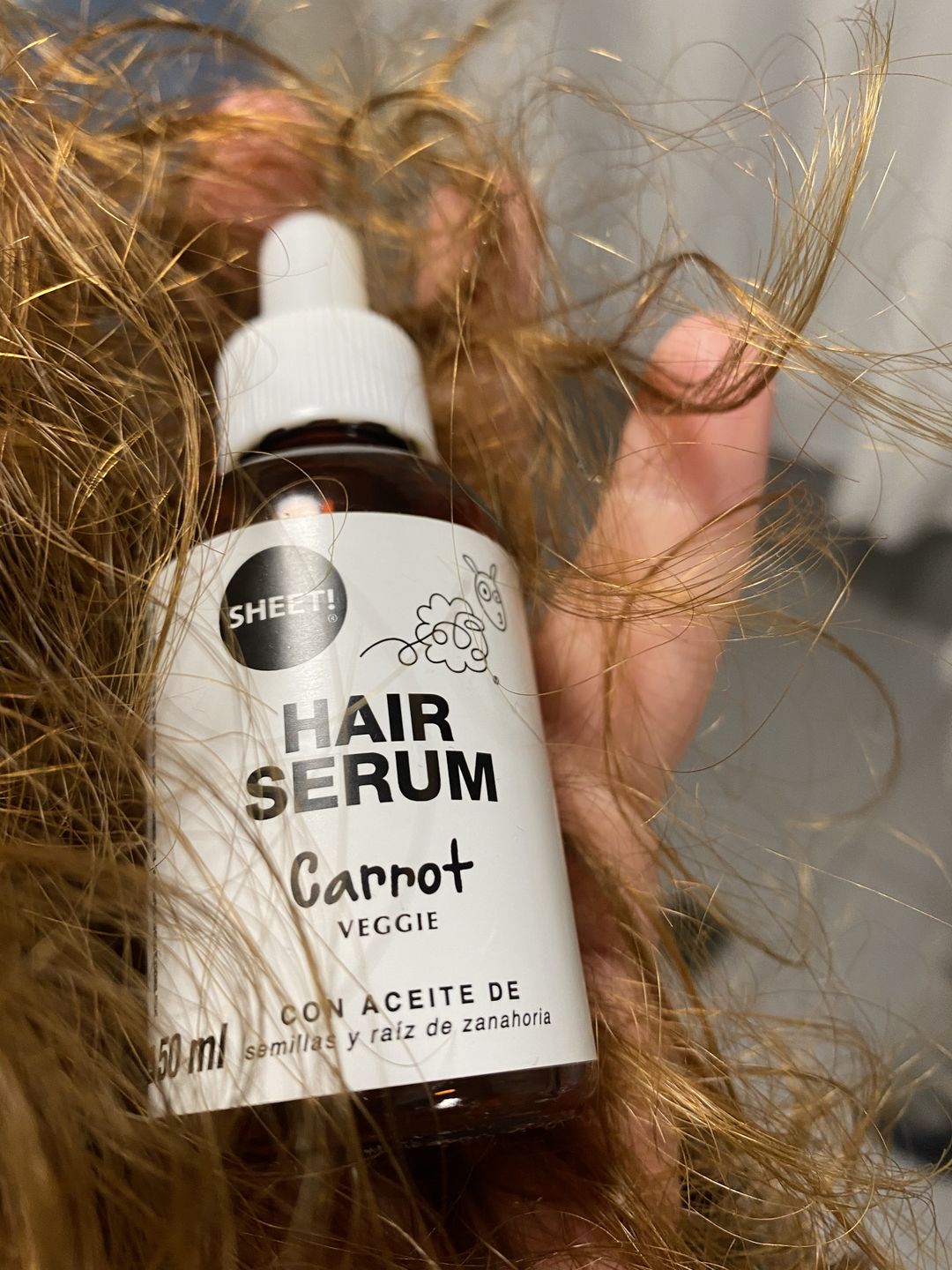 Customer photo review of SERUM ZANAHORIA PELO Y PESTAÑAS