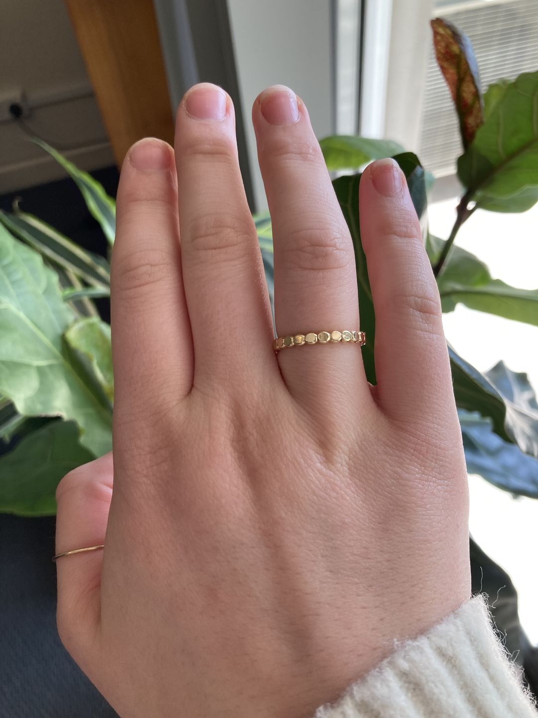 Customer photo review of Flat Beaded Ring