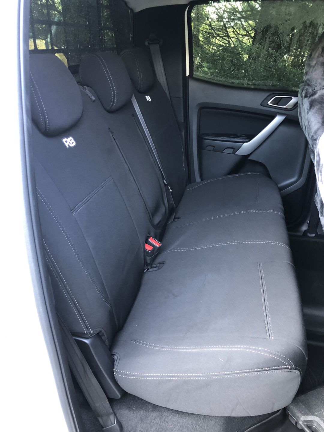 Customer photo review of Ford Ranger PX III Neoprene Rear Row Seat Covers (In Stock)