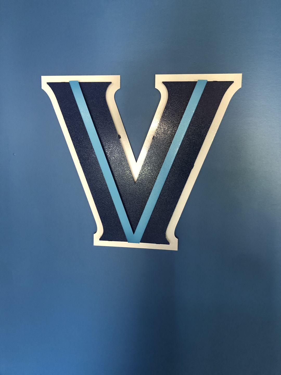 Customer photo review of Villanova "Wildcat over the V" 3D Metal Artwork
