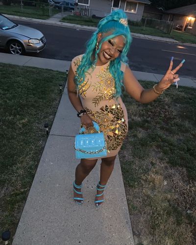 Customer photo review of Miranda Diamante Spandex Dress (Ready To Ship)