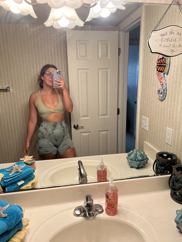 Customer photo review of Olive Twist Sports Bra