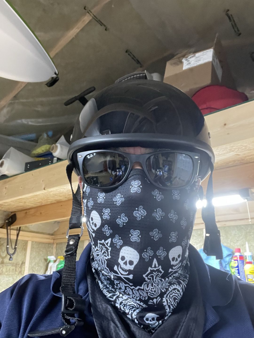 Customer photo review of Smallest Lightest SOA DOT Beanie Helmet / Gloss Black