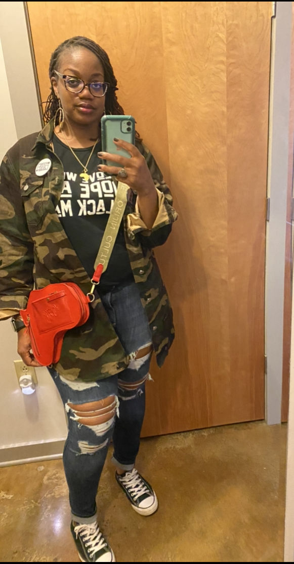 Customer photo review of Africa Fanny Pack/ CrossBody Bag - Red Leather