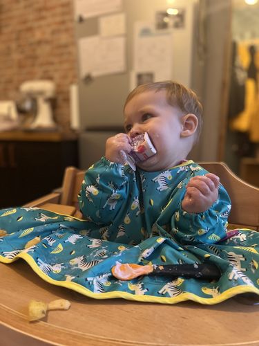 Customer photo review of Cover & Catch Bib Triple Pack