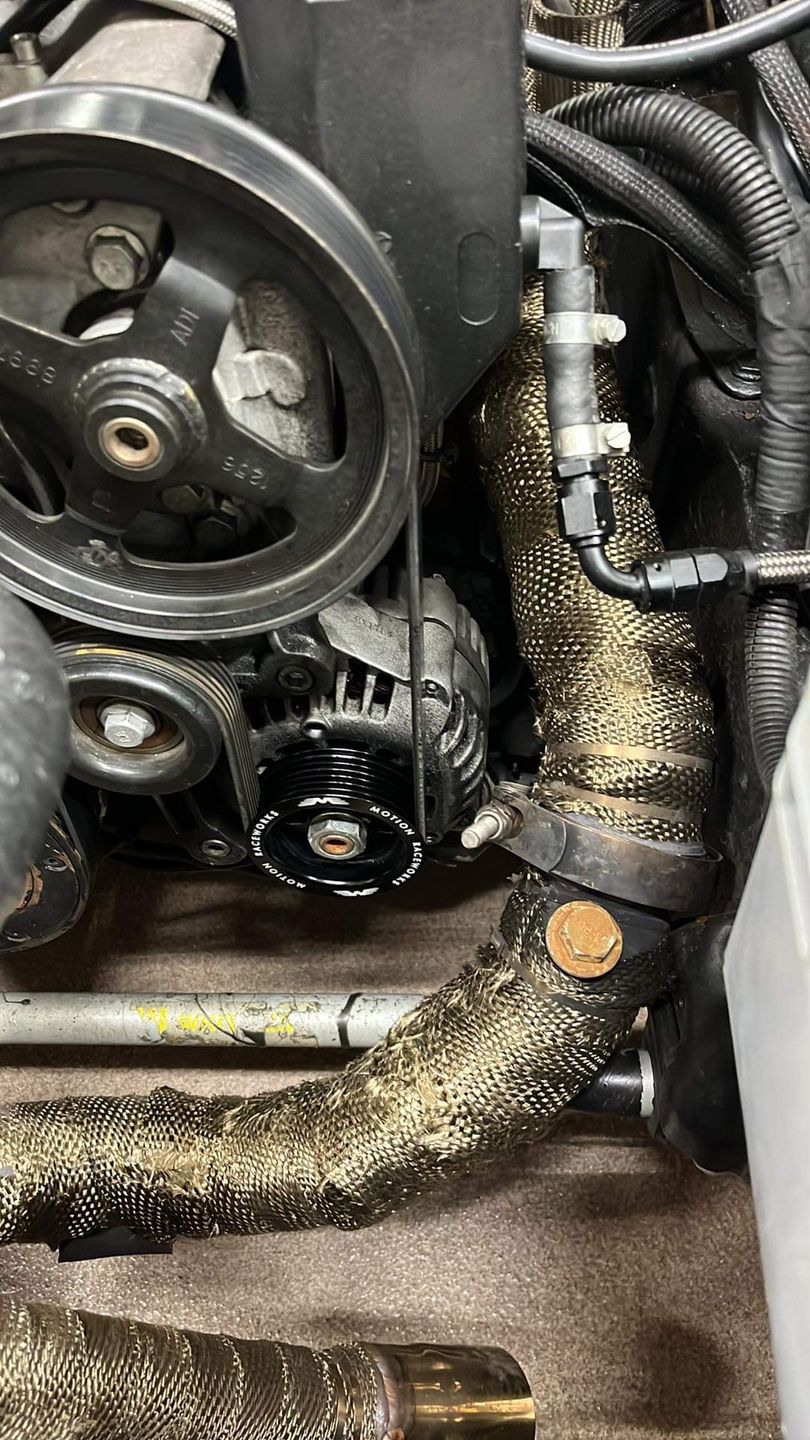 Customer photo review of LS 3" OD Billet Overdrive Alternator Pulley 6 Rib 10-10042