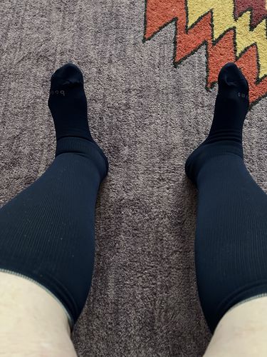Customer photo review of Knee-High Compression - Dark Blue
