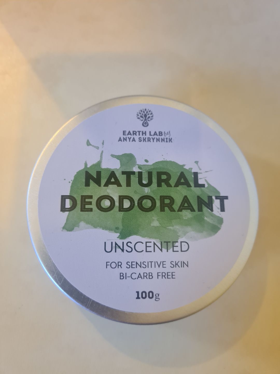 Customer photo review of Unscented Deodorant for Sensitive Skin (100g)