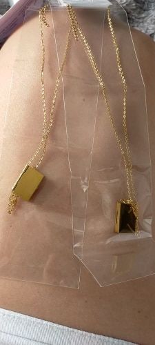 Customer photo review of Personalized Envelope Necklace
