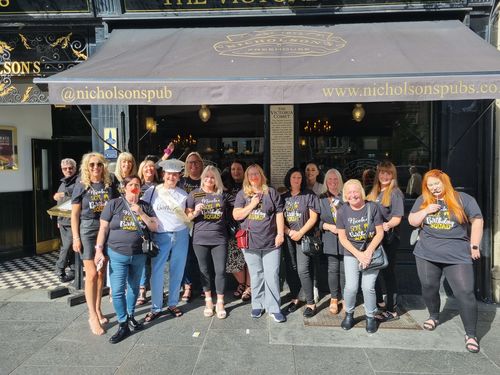 Customer photo review of Birthday Squad Sparkly Bling T-Shirts