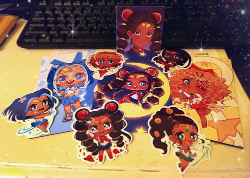 Customer photo review of Black Sailor Moon Art Print