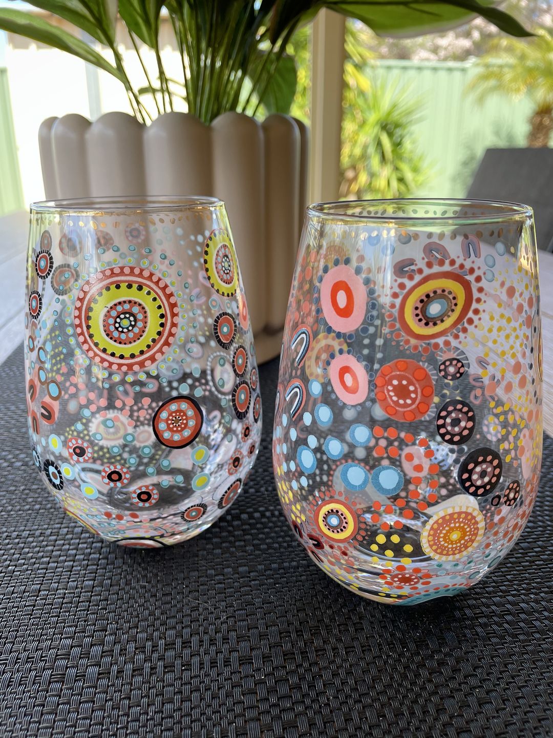 Customer photo review of Glass Tumbler Sacred Country (Set of 2 glasses)