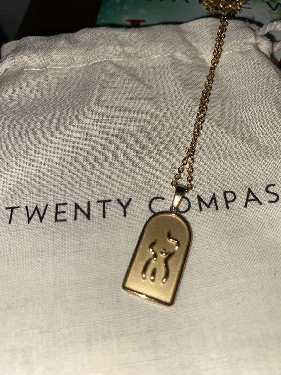 Customer photo review of Femme Necklace - Gold