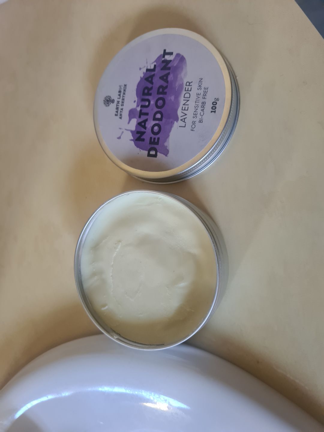 Customer photo review of Lavender Natural Deodorant for Sensitive Skin (100g)