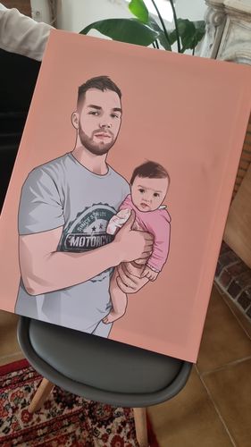 Customer photo review of Portrait Pop-Art ( sur toile )