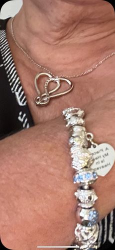 Customer photo review of Forever in My Heart Sterling Silver Necklace