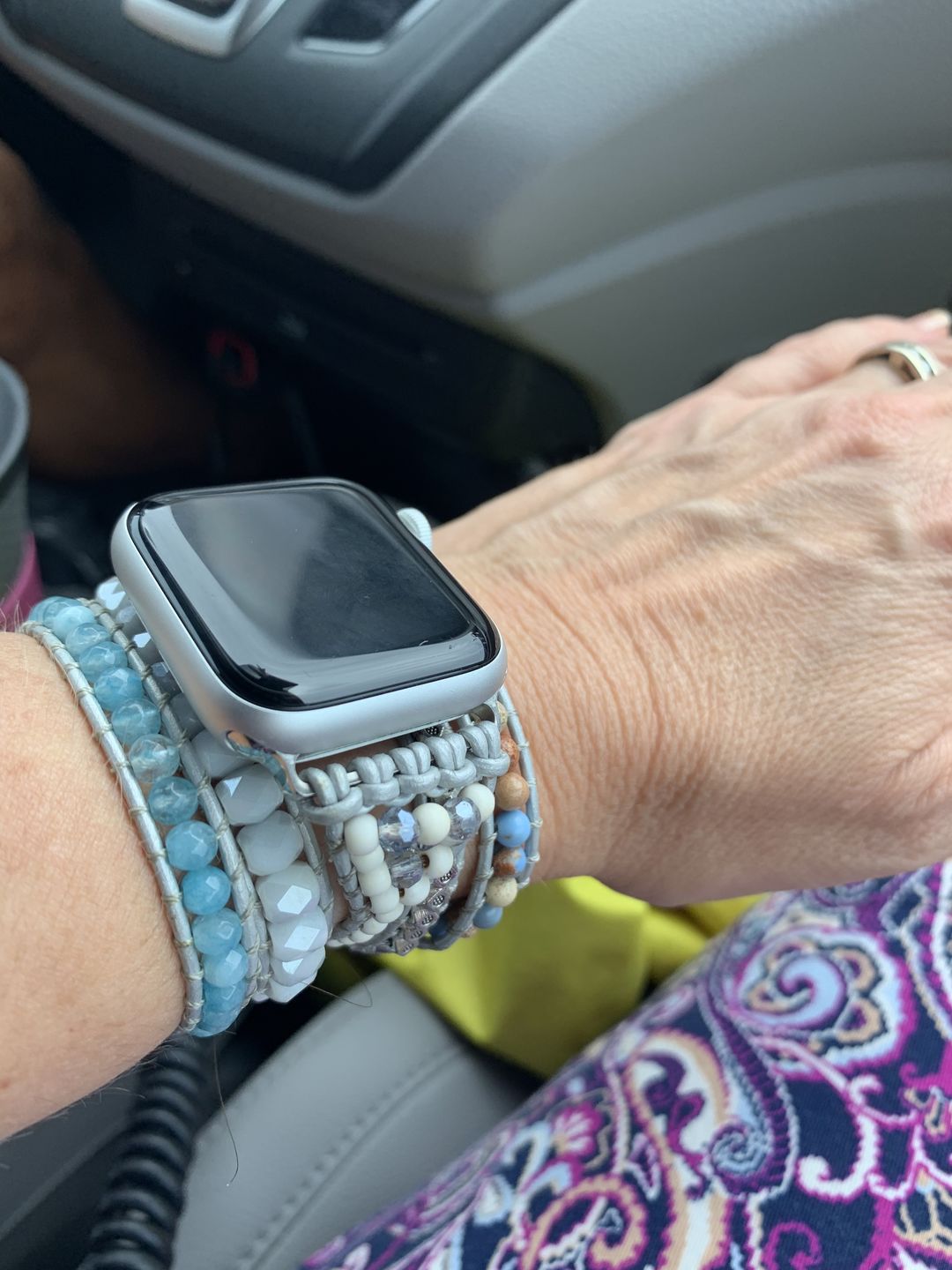 Customer photo review of Healing Topaz Apple Watch Strap