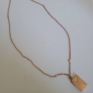 Customer photo review of Personalized Envelope Necklace