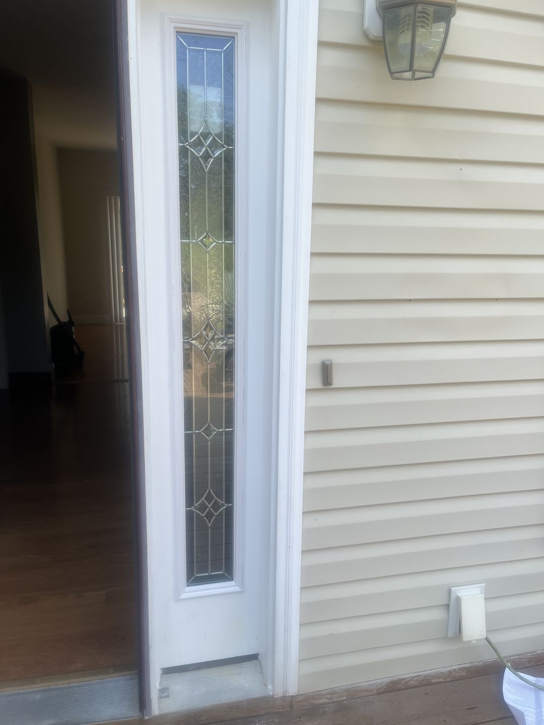Customer photo review of Wexford Glass and Frame Kit (Full Sidelite 9" x 66" Frame Size)