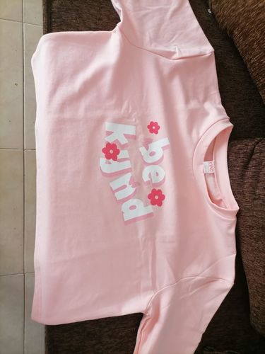 Customer photo review of Be Kynd Pink Pullover