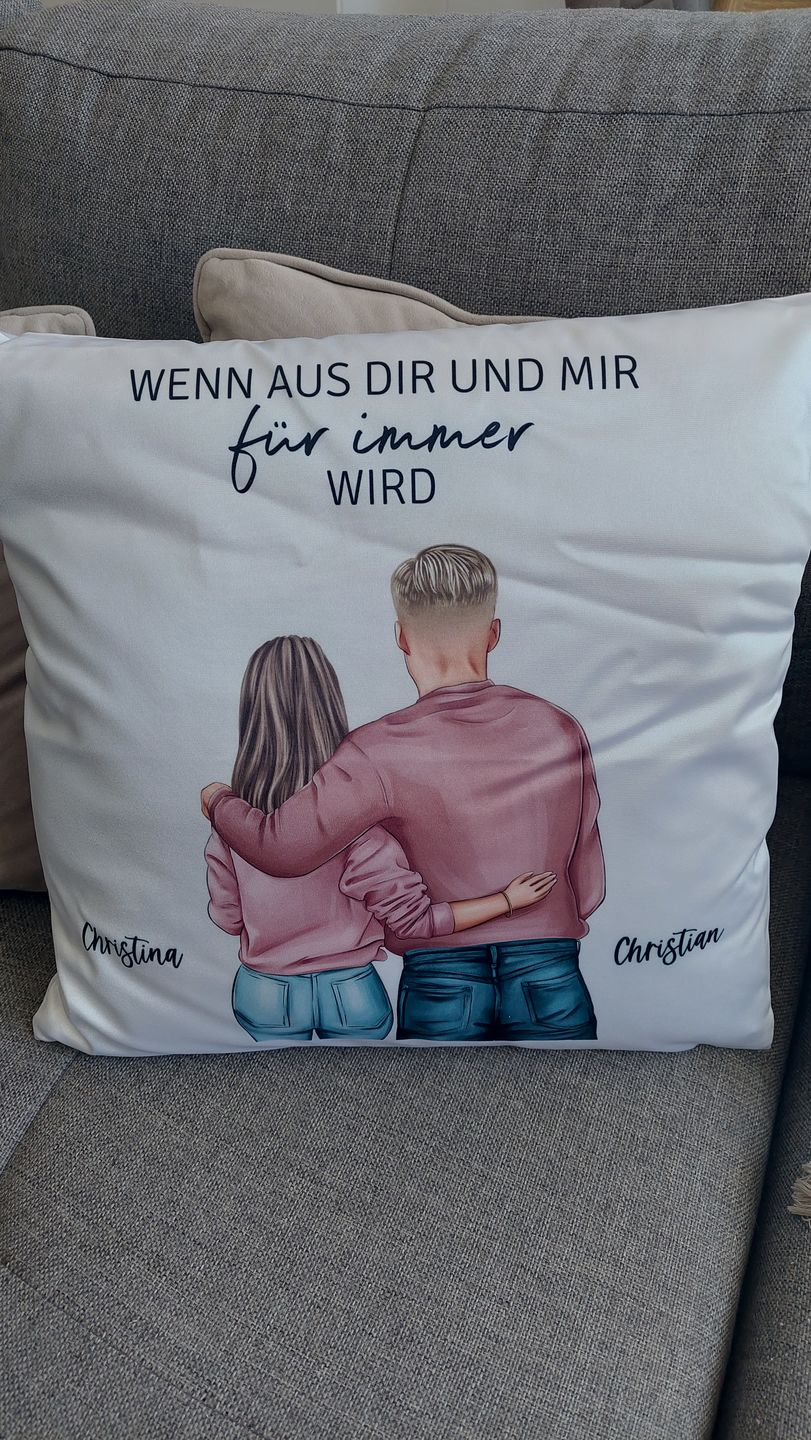 Customer photo review of Pärchen - Personalisiertes Kissen