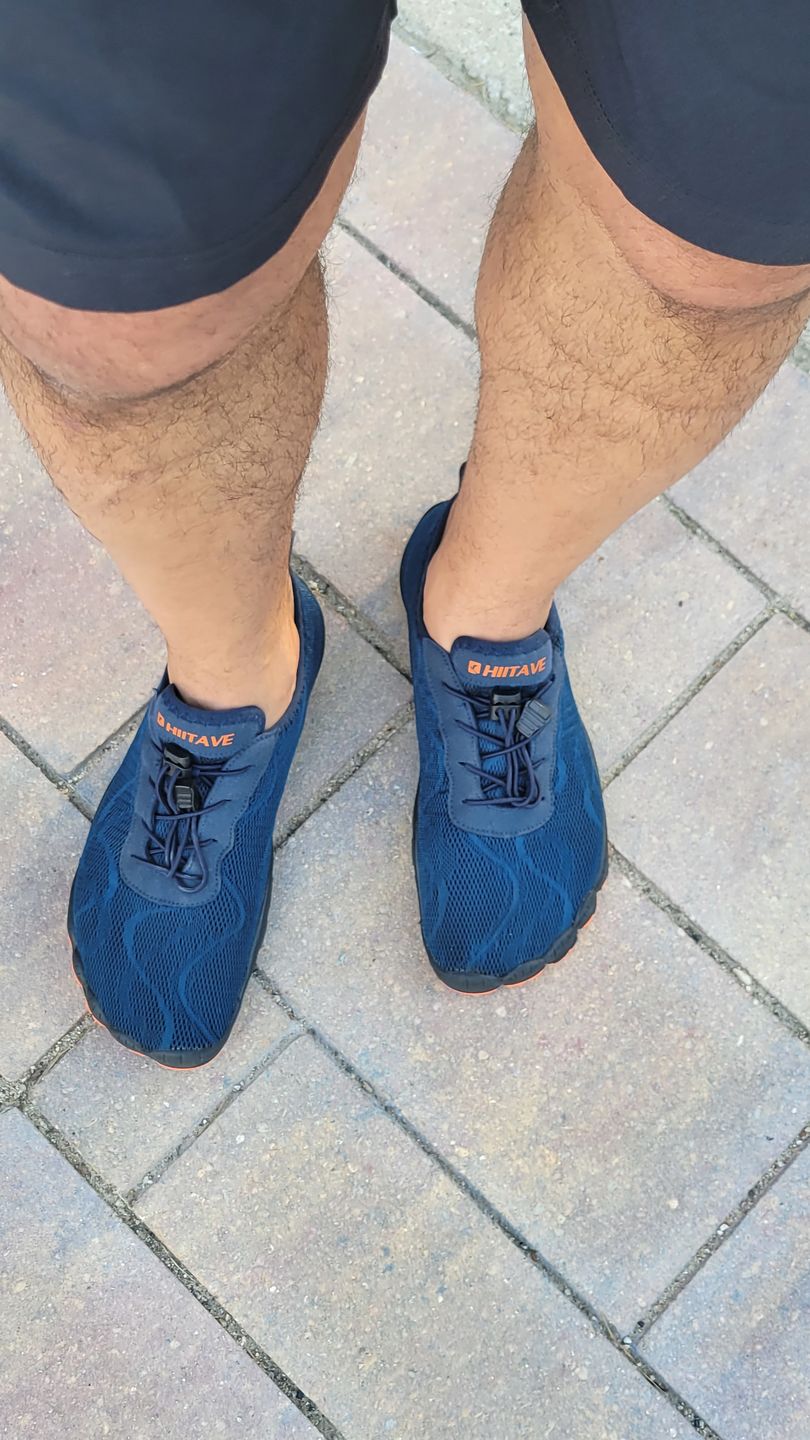Customer photo review of Hiitave Men's Barefoot Mesh Water Shoes