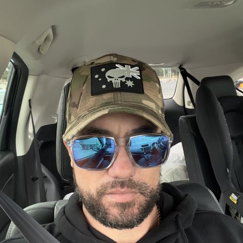 Customer photo review of Australian Flag 'Punisher' PVC Patch