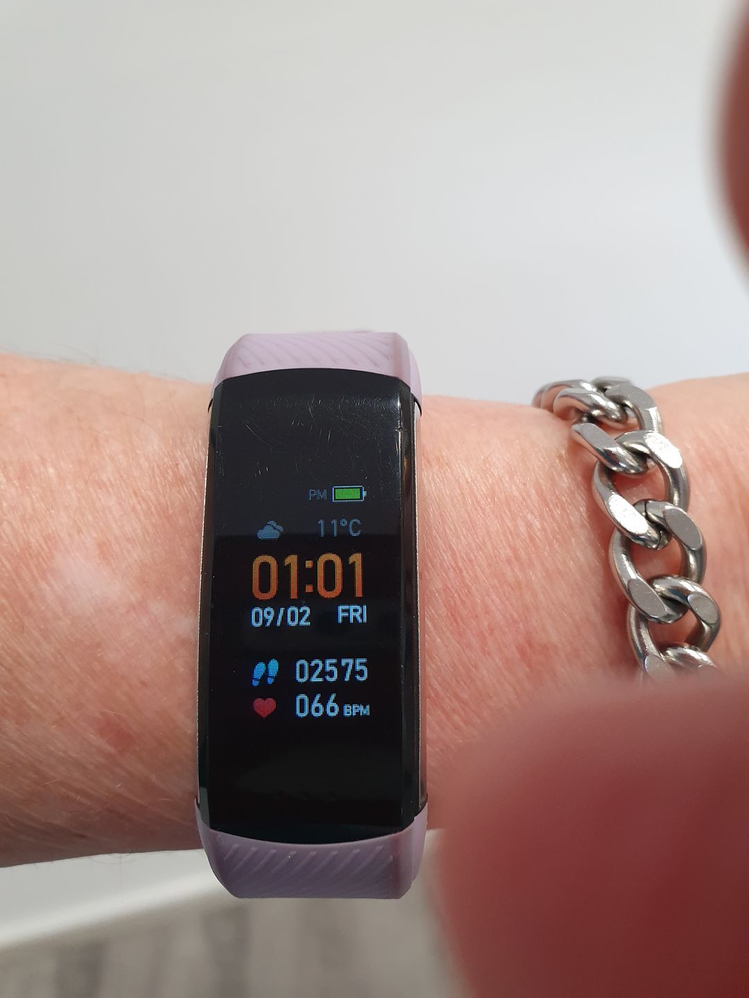 Customer photo review of C6S Bluetooth Waterproof Smart Bracelet Blood Pressure Heart Rate for IOS Android