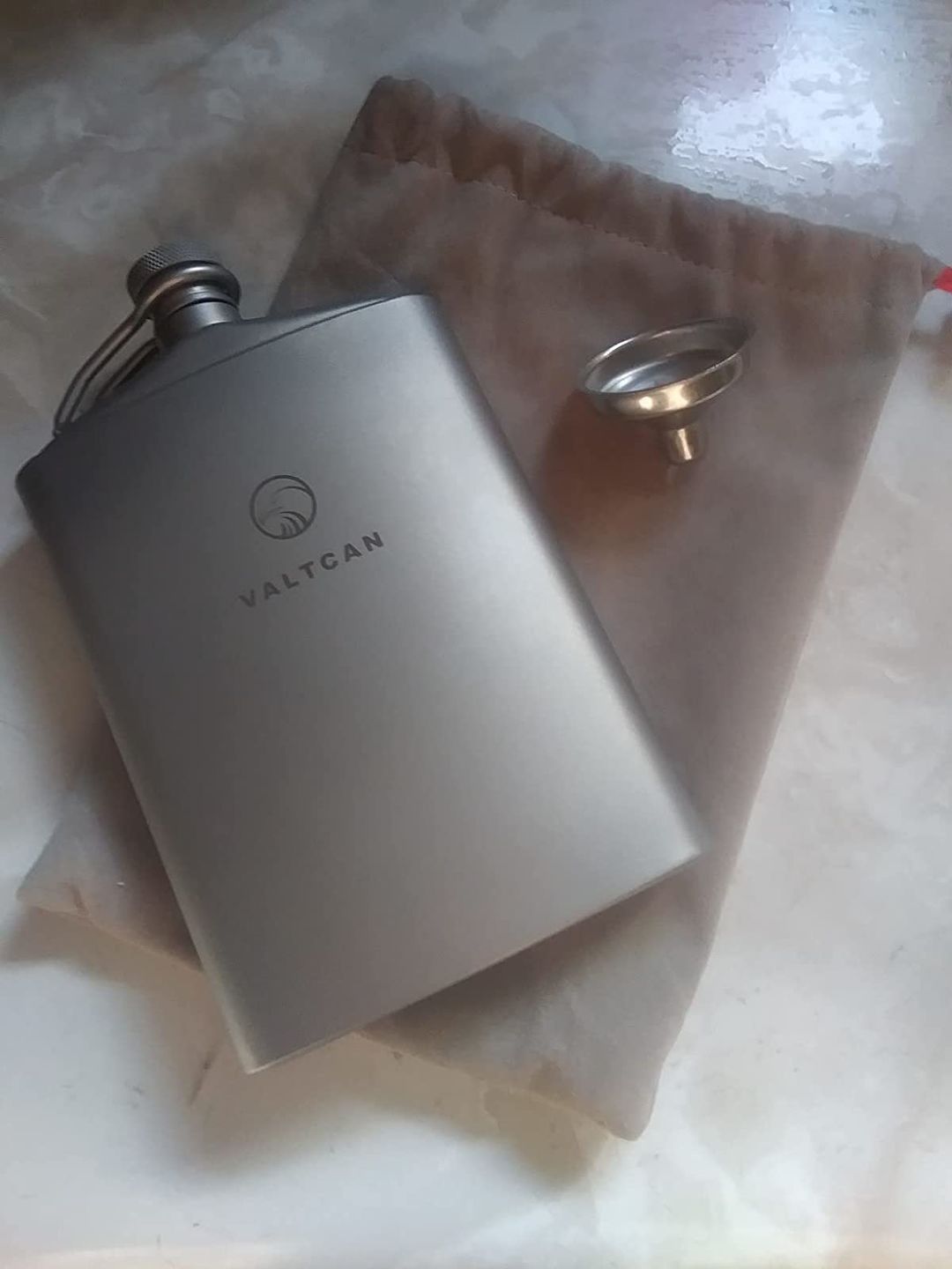 Customer photo review of Valtcan Titanium Hip Flask Canteen Military Design 260ml 8.8 oz Capacity