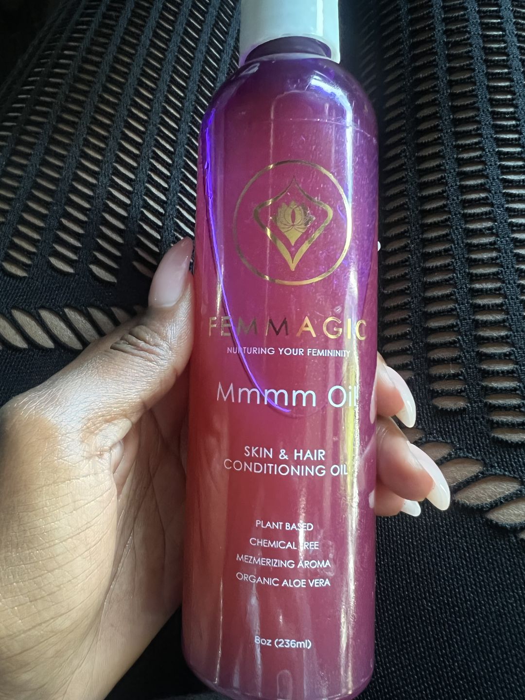Customer photo review of Mmmm Oil (8 Oz)