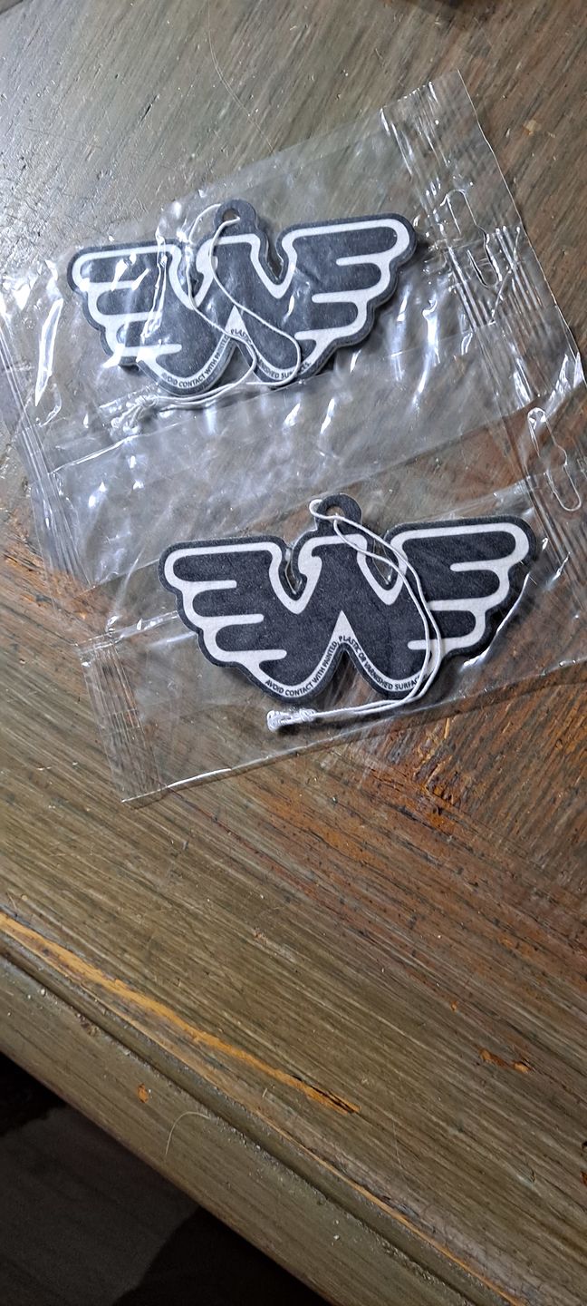 Customer photo review of Waylon Jennings Flying W Air Freshener