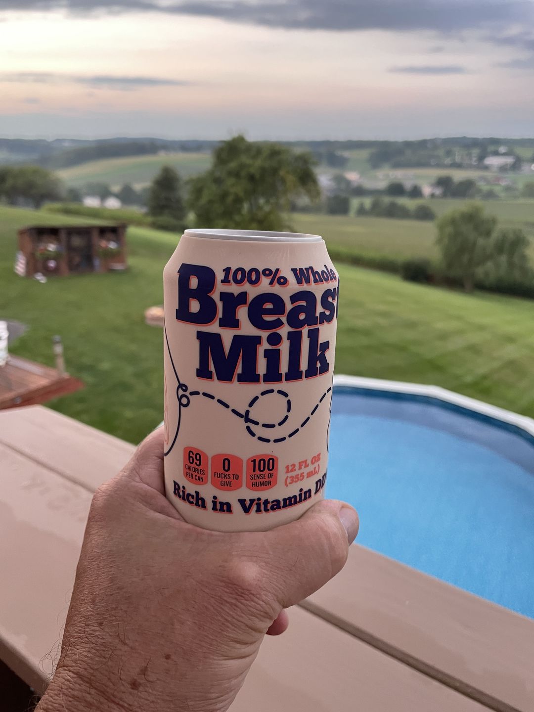 Customer photo review of "Breast Milk" Beersy Silicone Sleeve Hide-a-Beer Can Cooler