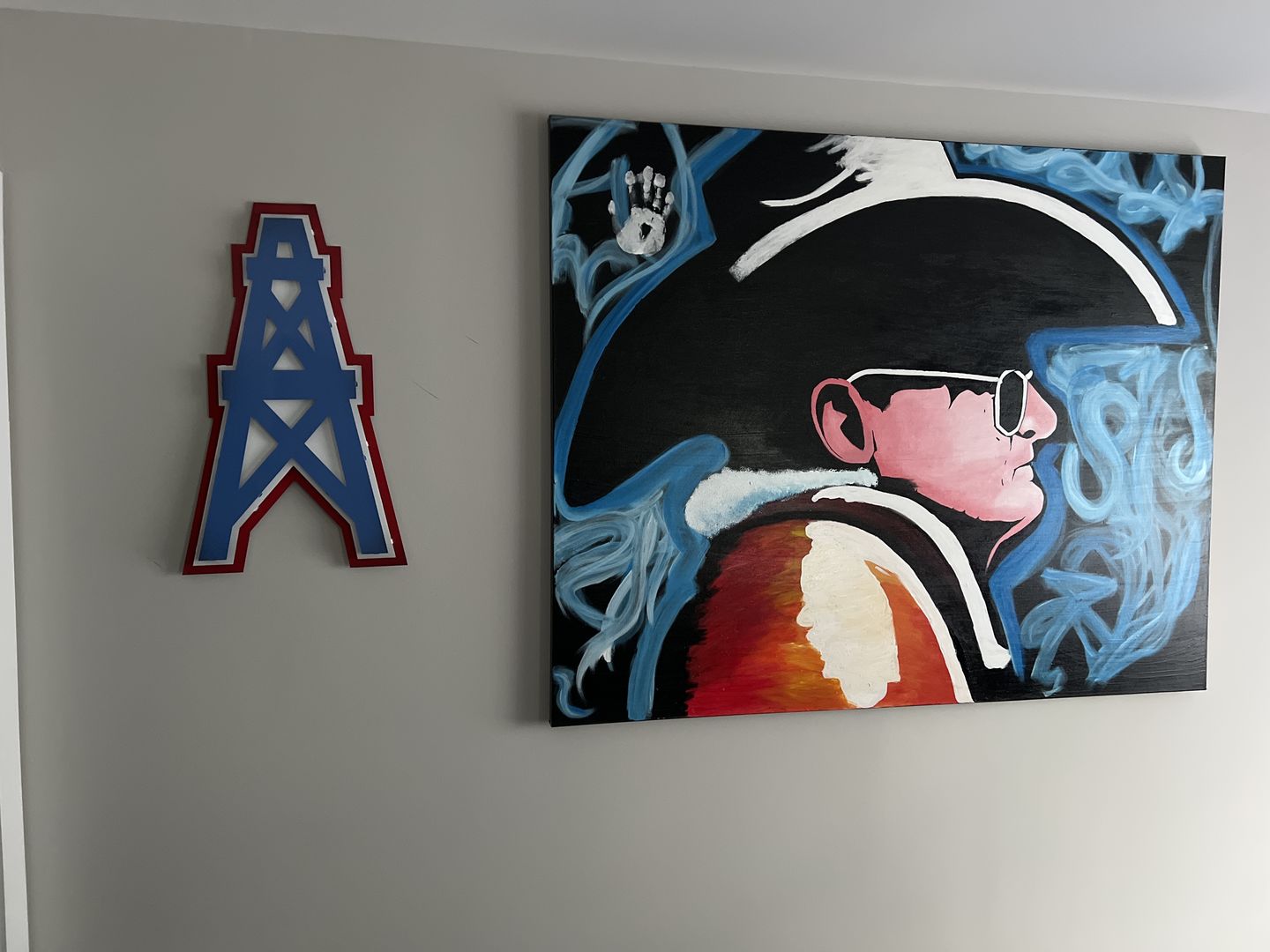 Customer photo review of Tennessee Titans "Oilers 1980" 3D Vintage Metal Wall Art
